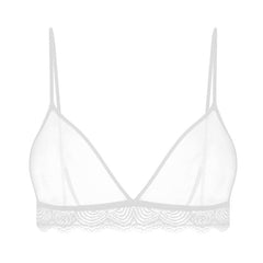 Ladies Lace Bralette Bra Top Sexy Halter Lingerie Underwear Intimate Bra 3/4 Cups Crop Top Unlined Soft Bras Translucent
