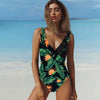 Image of Large Size 2019 Sexy Deep-V One Piece Swimsuit Female Women Vintage Retro Swimwear High Neck Bandage Ruffle Backless Monokini