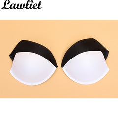 Lawliet  A Pair of Black Or White A75/B75/C75/D75 sew in BRA CUPS Pads Push Up Swimwear Dress Corset Soft Foam B024