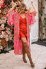 Image of Leaves Print Bikini Beach Cover up Tunics for Beach Long Kaftan Bikini Cover up Robe de Plage Sarong Beach Swimsuit cover-ups