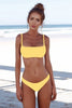 Image of Lefeel Solid Bikini Set Women Sexy Brazilian Swimsuit Bikinis Summer Tube Top Swimwear Low Waist Bathing Suit Female Biquini