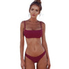 Image of Lefeel Solid Bikini Set Women Sexy Brazilian Swimsuit Bikinis Summer Tube Top Swimwear Low Waist Bathing Suit Female Biquini