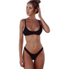 Image of Lefeel Solid Bikini Set Women Sexy Brazilian Swimsuit Bikinis Summer Tube Top Swimwear Low Waist Bathing Suit Female Biquini