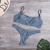 Image of Lefeel Solid Bikini Set Women Sexy Brazilian Swimsuit Bikinis Summer Tube Top Swimwear Low Waist Bathing Suit Female Biquini