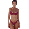 Image of Lefeel Solid Bikini Set Women Sexy Brazilian Swimsuit Bikinis Summer Tube Top Swimwear Low Waist Bathing Suit Female Biquini