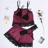 Image of Lingerie Micro Sexy Lingerie Shop Open Bra Lenceria Exotic Apparel Women Lace Passion Lingerie Underwear Nightwear 4PC Set LS*D