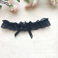 Lingerie Wedding Gift Party Bridal Accessories Cosplay Sexy Lace Elastic Leg Garter Belt with Ribbon Bow Suspender Thigh Harness