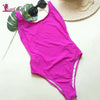 Image of Lurehooker Sexy Halter One Piece Swimsuit Solid Thong Bodysuits Swimwear Wire Free Beach Bathing Suit Swimwears Women Push Up