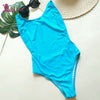 Image of Lurehooker Sexy Halter One Piece Swimsuit Solid Thong Bodysuits Swimwear Wire Free Beach Bathing Suit Swimwears Women Push Up