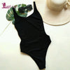 Image of Lurehooker Sexy Halter One Piece Swimsuit Solid Thong Bodysuits Swimwear Wire Free Beach Bathing Suit Swimwears Women Push Up