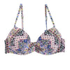 Image of M&M Women Bikini Top Ruched Print Sexy Swimsuit Tops Underwire Micro Bikini Adjustable Straps Women Push Up Girls Swimwear T602