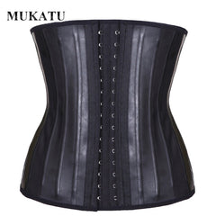 MUKATU Latex Waist Trainer Corset Belly Slim Belt Body Shaper Modeling Strap 25 Steel Boned Waist Cincher fajas colombianas