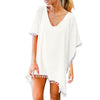 Image of MUQGEW Summer Women Swimsuit Bikini Cover Up Sexy Beach Cover Ups Chiffon Tassels Dress Elegant  Beach Bathing Suit tunic kaft
