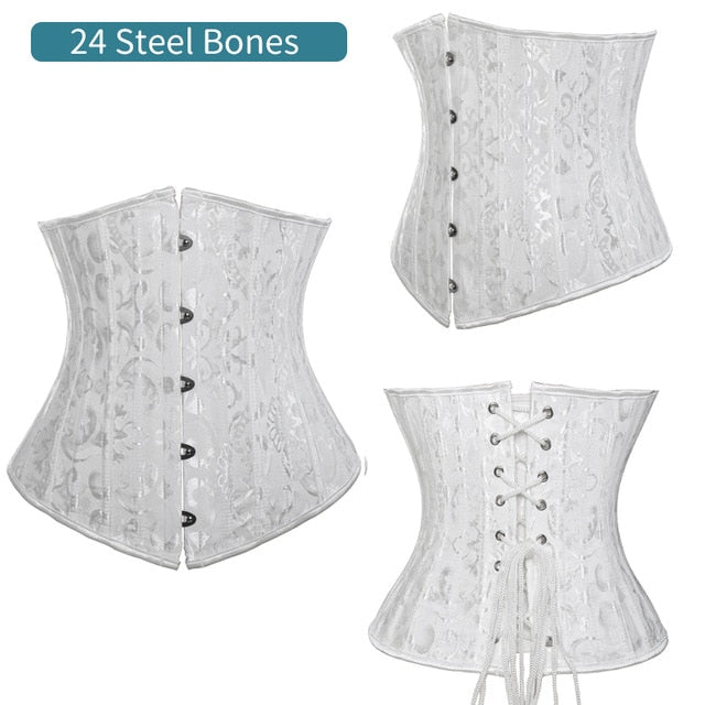 Miss Moly Gothic Underbust Sexy Corset and Waist Cincher Bustiers Top Workout Body Shaper Belt Plus Size Lingerie Corselet S-6XL