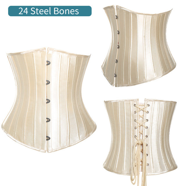 Miss Moly Gothic Underbust Sexy Corset and Waist Cincher Bustiers Top Workout Body Shaper Belt Plus Size Lingerie Corselet S-6XL