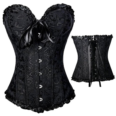 Miss Moly Women Gothic Steampunk Corset Dress Overbust Bustier Top Waist Cincher Shaper Corsets and bustiers Lingerie corselet