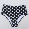 Image of Mix And Match Top + Bottom Bikini Set Swimwear Women Retro Print High Waist Tankini Swimsuit Red Black Bathing Suit Trikini