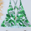 Image of Mix And Match Top + Bottom Bikini Set Swimwear Women Retro Print High Waist Tankini Swimsuit Red Black Bathing Suit Trikini