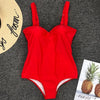 Image of NEW 2019 Underwire Bra Cup One Piece Swimsuit Women Push Up Swimwear Female Monokini Bather Bathing Suit Swim Wear Sexy Bodysuit