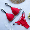 Image of Neon green micro bikini 2020 bathing suit Sexy push up swimsuit female bathers Triangle shiny swimwear women swim suit biquinis