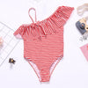Image of New 2019 Girls swimwear Strip design Girls swimsuit 2~14Year Children swimwear One piece Kids Beach wear Bathing suit-SW656 mix