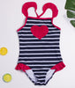 Image of New 2019 Girls swimwear Strip design Girls swimsuit 2~14Year Children swimwear One piece Kids Beach wear Bathing suit-SW656 mix