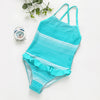 Image of New 2019 Girls swimwear Strip design Girls swimsuit 2~14Year Children swimwear One piece Kids Beach wear Bathing suit-SW656 mix