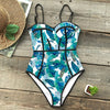 Image of New 2020 Sexy One Piece Swimsuit Female Printed Floral Halter Bandage Brazilian Swimwear Women Bathing Suits Swimming