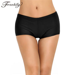 New Boyleg Bikinis Bottom 2019 Sexy Swimwear Women Drawstring Swimsuit Solid Shorts Beachwear New Bathing Suits Boardshorts