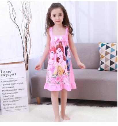 New Listing 2019 Children pajamas Summer Dresses Girls Baby Pajamas Cotton Princess girl Nightgown Home Cltohing Girl Sleepwear