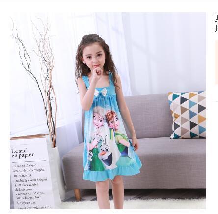 New Listing 2019 Children pajamas Summer Dresses Girls Baby Pajamas Cotton Princess girl Nightgown Home Cltohing Girl Sleepwear