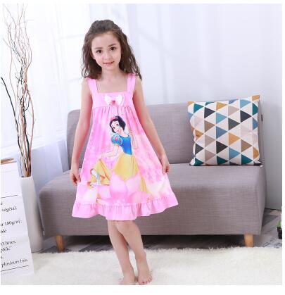 New Listing 2019 Children pajamas Summer Dresses Girls Baby Pajamas Cotton Princess girl Nightgown Home Cltohing Girl Sleepwear