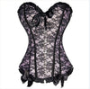 Image of New Sexy Gothic Satin Lingerie Lace Corset Top + G-string + Skirt Bustier Mini Tutu Wedding Dress Costume Black Corset S-6XL