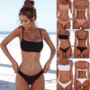 Image of New Solid Sexy Bikini Set Women Swimming Suit Fashion Swimsuit Two-Piece Swimwear Bathing Suit Female Biquini Plus Size XL Sets