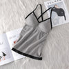 Image of New Tank Top Seamless Vest For Women Band Pad Cup Tube Top Summer Bralette Cross Straps Sleeveless comfortable Underwear #F