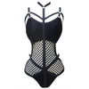 Image of New XS - 5XL 2019 Black Sheer Knit Net Mesh Sexy Women Swimwear One Piece Swimsuit Female Bather Bathing Suit Swim Monokini V536