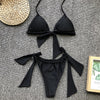 Image of NewAsia Sexy Bikini 2019 Swimwear Women Summer Halter Lace Up Bow Push Up Padded Bra Micro Bikini Thong Two Piece Set Beachwear