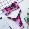 Image of OMKAGI Biquini Solid Color Swimwear Women Beachwear Swimsuit Bandeau High Cut Bikini Sexy Bathing Suit Biquinis Feminino 2019
