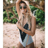 Image of One Piece Swimsuit 2018 Sexy Swimwear Women Bathing Suit Swim Vintage Summer Beach Wear Print Bandage Monokini Swimsuit