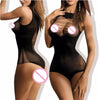 Image of Open Crotch Bodystockings Sexy Fishnet Mesh Erotic Lingerie Women Babydoll Teddy Bodysuit Lingerie femme catsuit Sex Body Suit