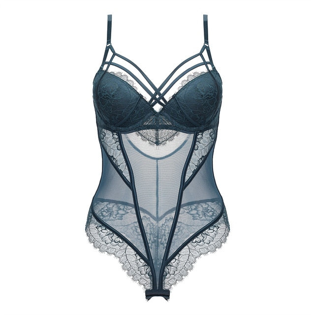 Padded Bra Lingerie Sexy Corset Bustier Women Underwear Elasticity Transparent Straps Corset Waist Trainer Sleepwear Black White