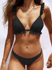 Image of Padded Push Up Bikini Set Underwire Flower Ruffles Swimsuit For Women Sexy Solid Bandeau Female Bathing Suit 2018 Summer Biquini