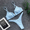Image of Padded Push Up Bikini Set Underwire Flower Ruffles Swimsuit For Women Sexy Solid Bandeau Female Bathing Suit 2018 Summer Biquini