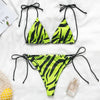 Image of Peachtan One shoulder neon green bikini 2019 micro Bandeau swimwear women bathing suit biquini Summer beachwear Push up swimsuit