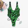 Image of Peachtan One shoulder neon green bikini 2019 micro Bandeau swimwear women bathing suit biquini Summer beachwear Push up swimsuit