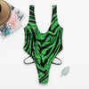Image of Peachtan One shoulder neon green bikini 2019 micro Bandeau swimwear women bathing suit biquini Summer beachwear Push up swimsuit