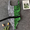 Image of Peachtan One shoulder neon green bikini 2019 micro Bandeau swimwear women bathing suit biquini Summer beachwear Push up swimsuit