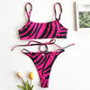 Image of Peachtan One shoulder neon green bikini 2019 micro Bandeau swimwear women bathing suit biquini Summer beachwear Push up swimsuit
