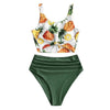 Image of Pineapple Knotted Mix and Match Tankini Swimwear High waisted traje de bano mujer 2020 swimsuit women bikinis Free Shipping