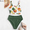 Image of Pineapple Knotted Mix and Match Tankini Swimwear High waisted traje de bano mujer 2020 swimsuit women bikinis Free Shipping